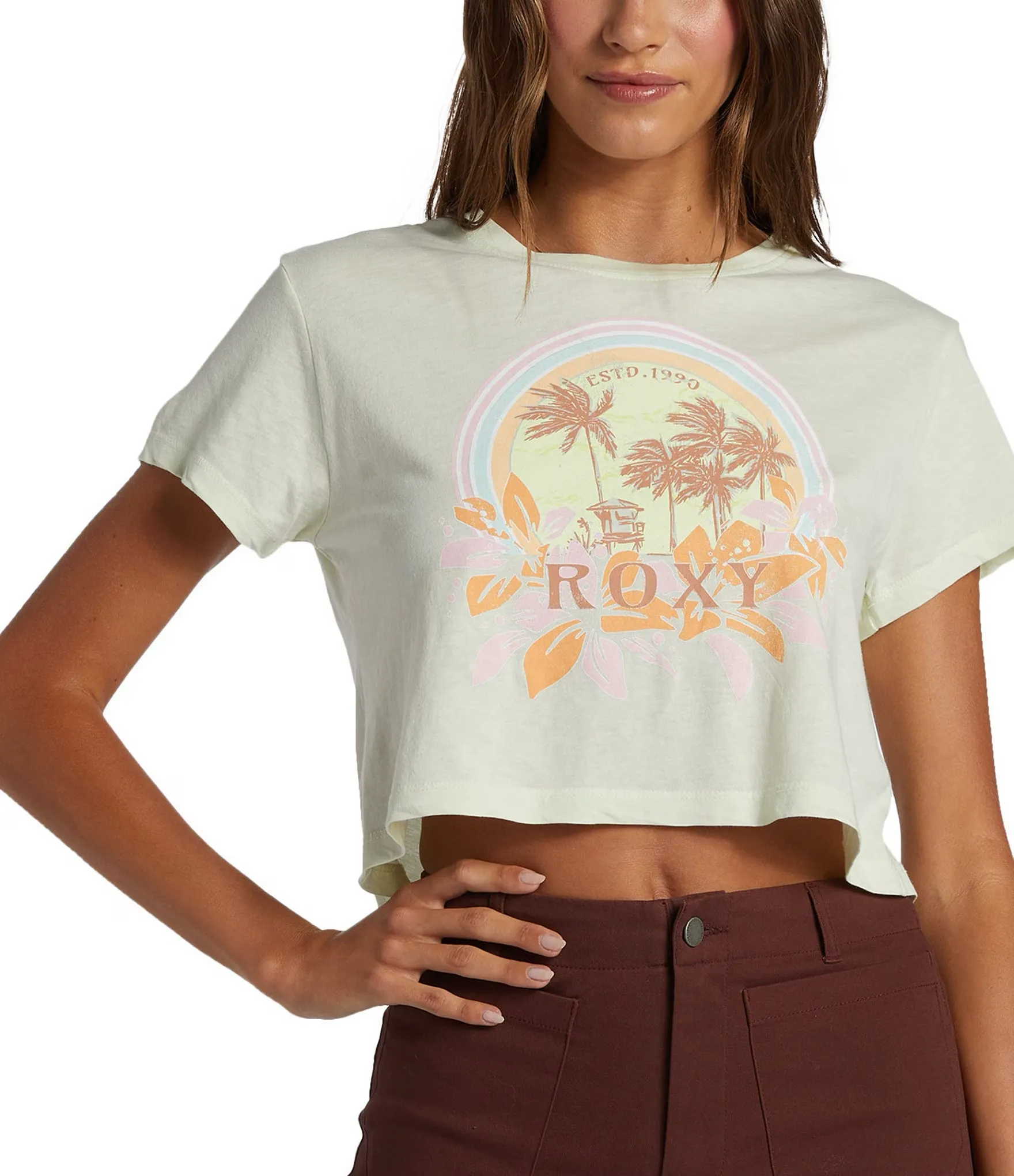 Roxy Women's Haleiwa Moment CBT Graphic Crop T-Shirt