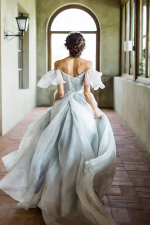 Roycebridal Off the Shoulder Ombre Beach Wedding Dresses, MW284