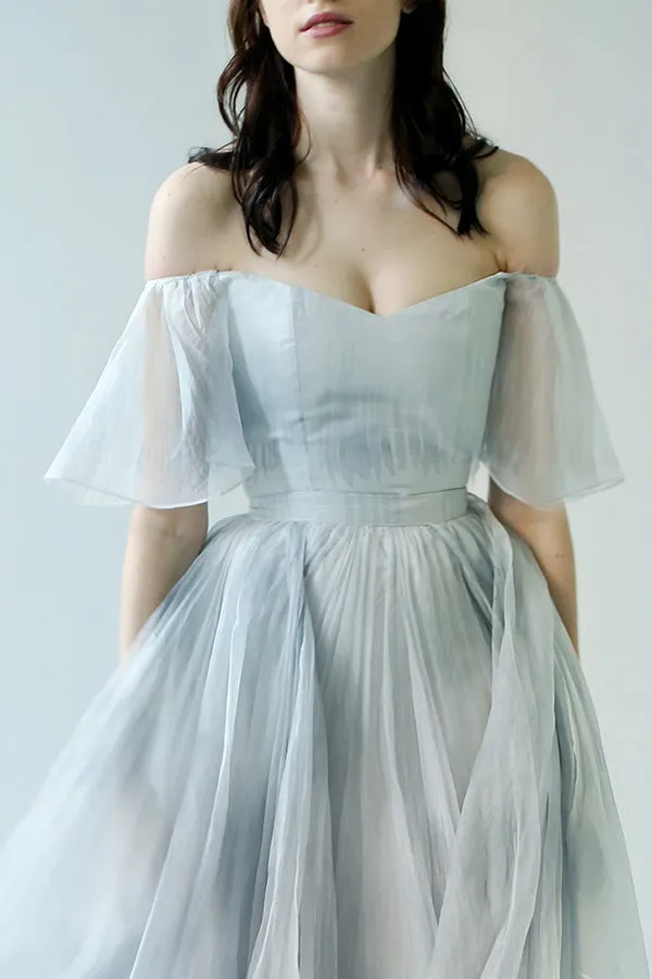 Roycebridal Off the Shoulder Ombre Beach Wedding Dresses, MW284