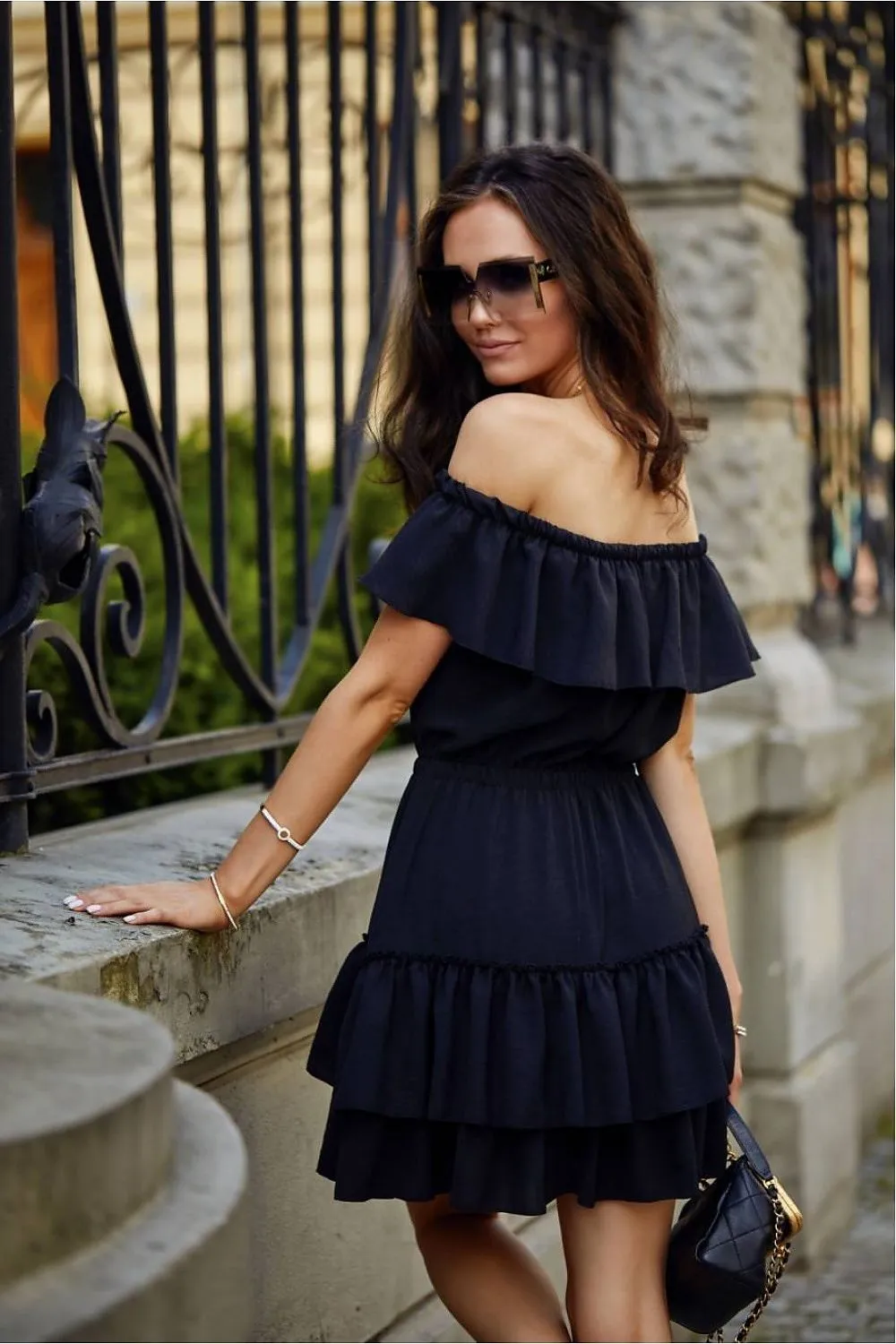Ruffled Off-Shoulder Mini Dress