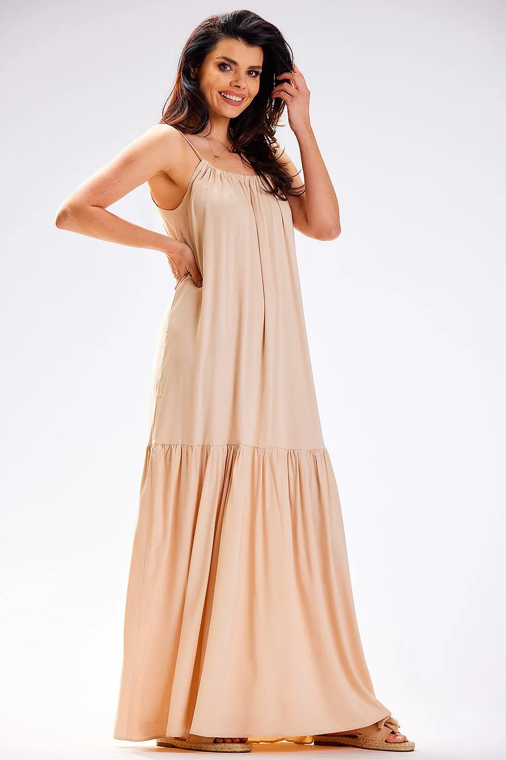 Ruffled Oversized Viscose Dress