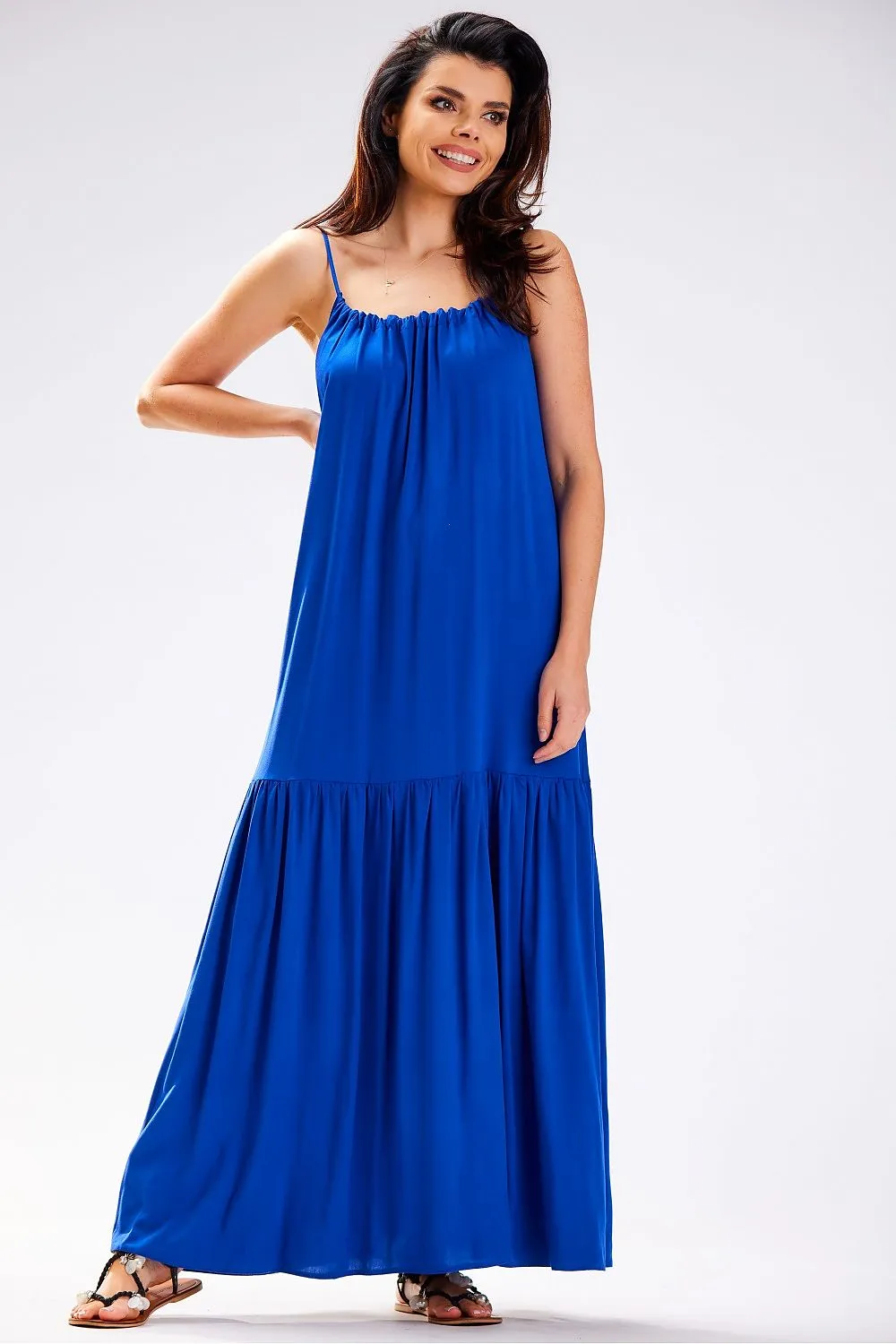 Ruffled Oversized Viscose Dress
