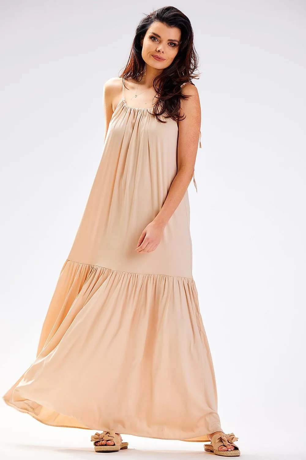 Ruffled Oversized Viscose Dress