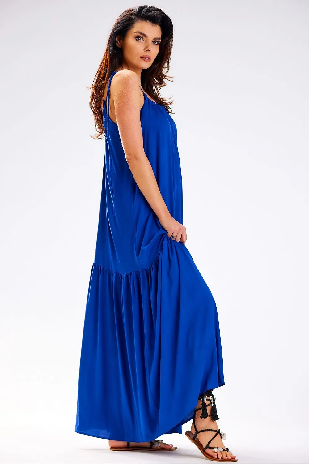 Ruffled Oversized Viscose Dress
