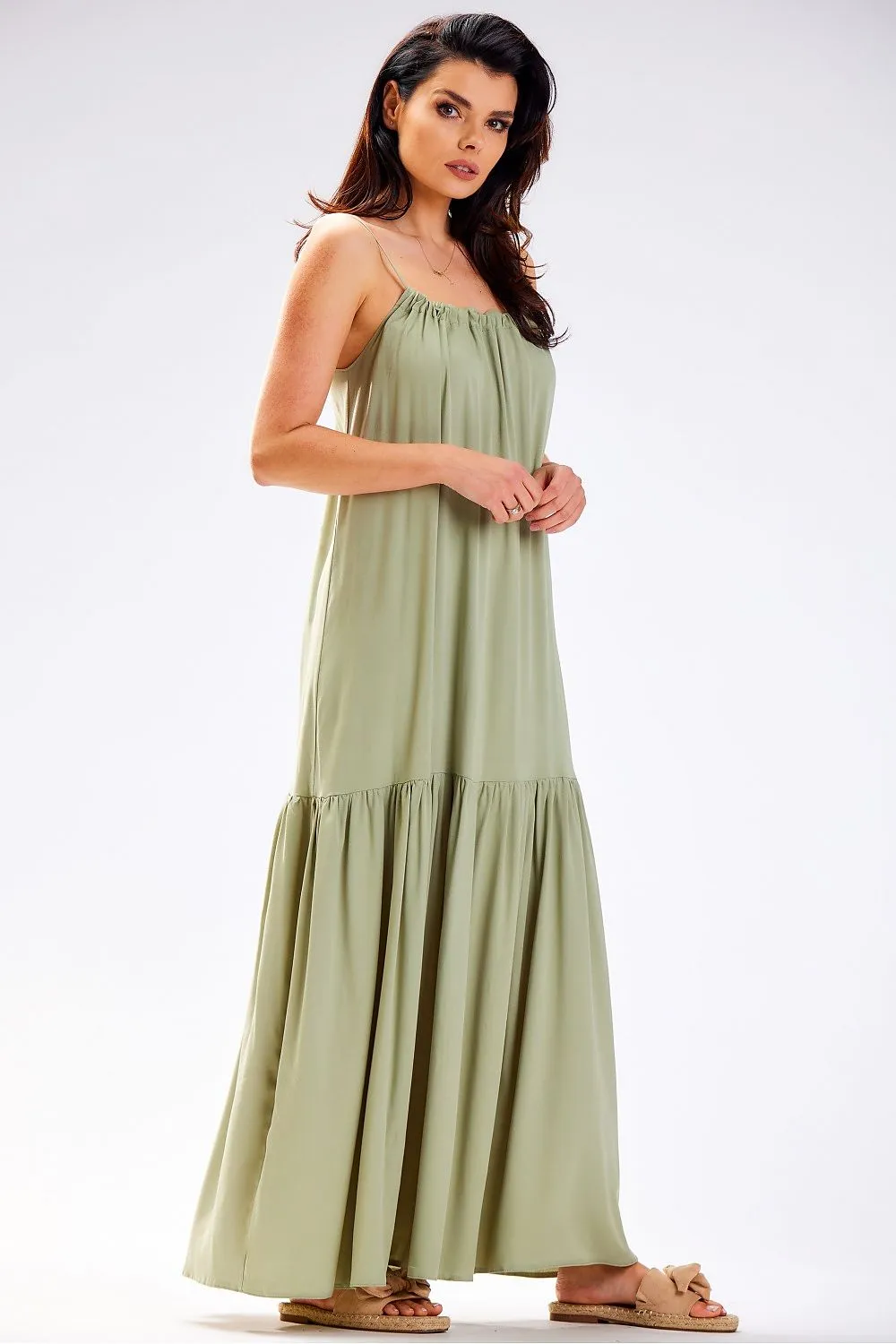 Ruffled Oversized Viscose Dress