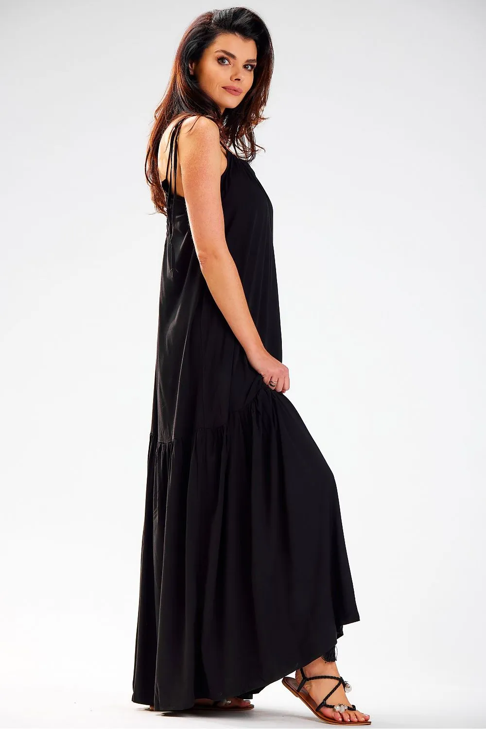Ruffled Oversized Viscose Dress