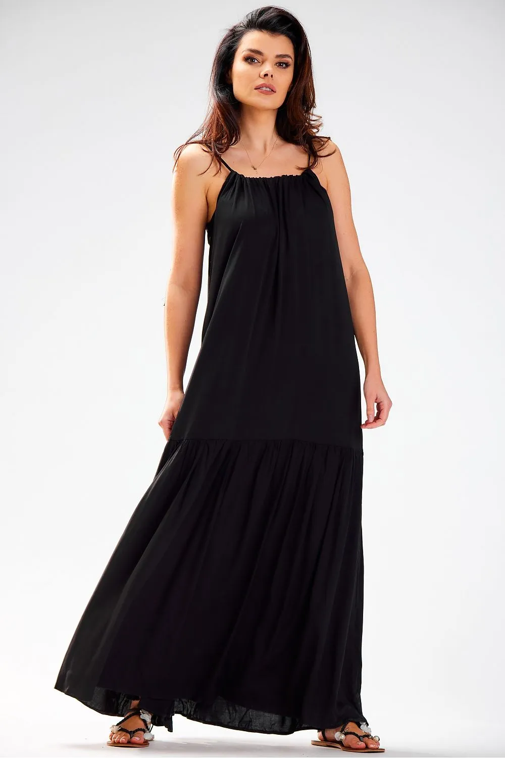 Ruffled Oversized Viscose Dress