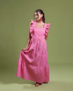 Ruffled Poplin Dress