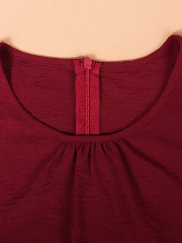 Ruffled Shoulder Mini Dress with Sleeveless Design