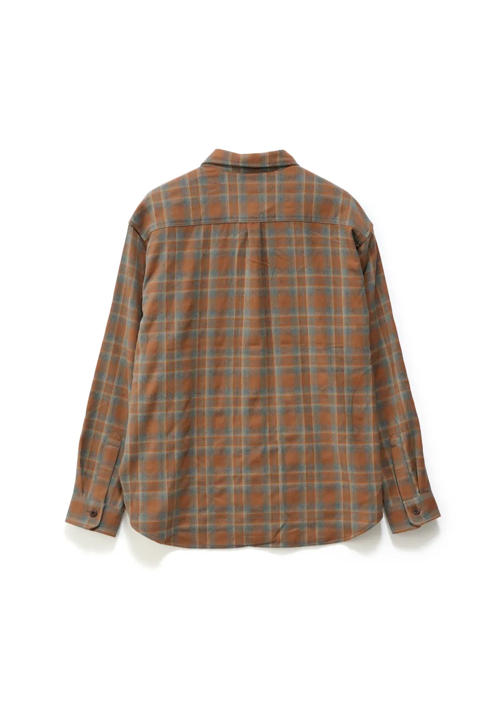 S DOUBLE Plaid Long Sleeve Overshirt - Sienna