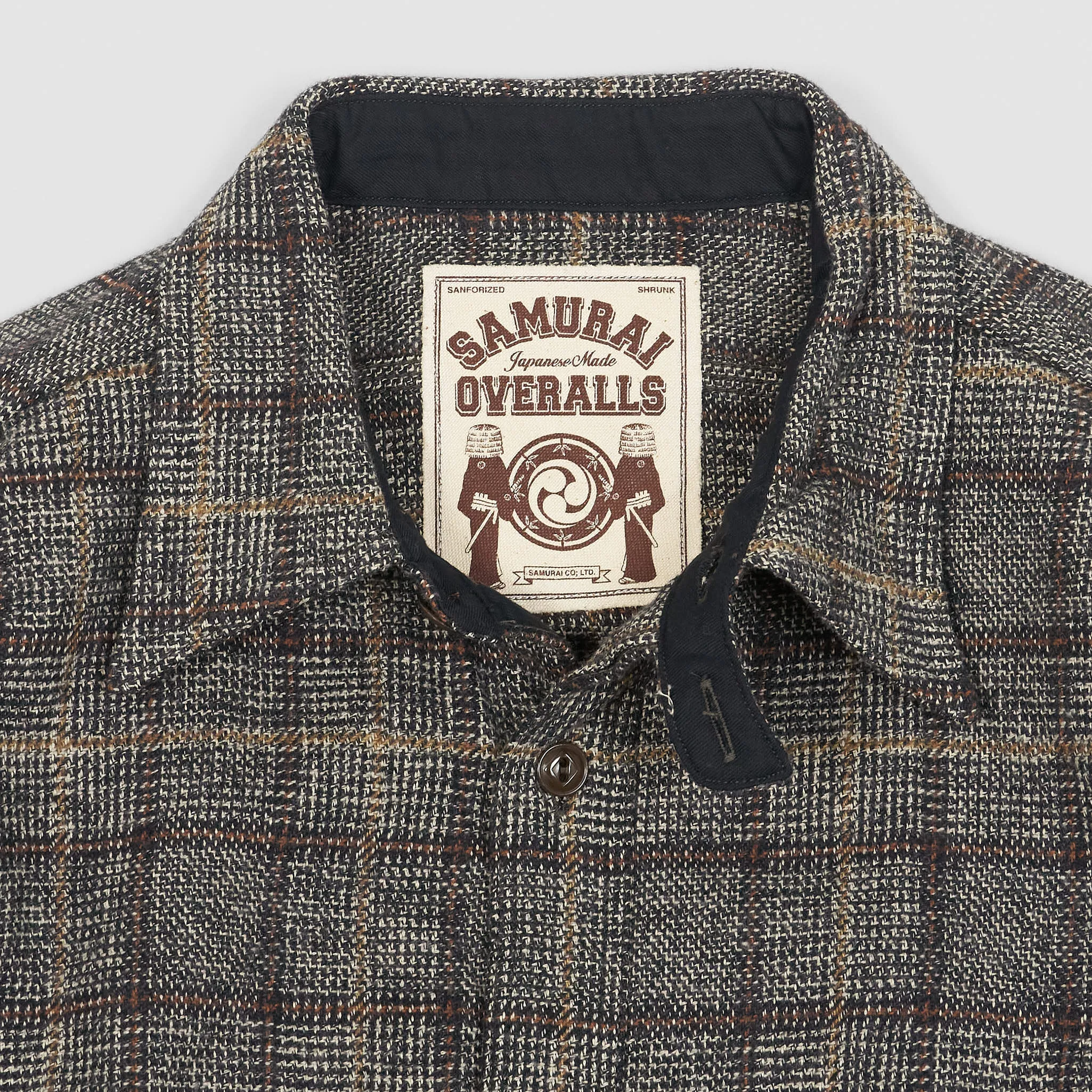 Samurai Jeans Plaid Cotton Workwear Overshirt