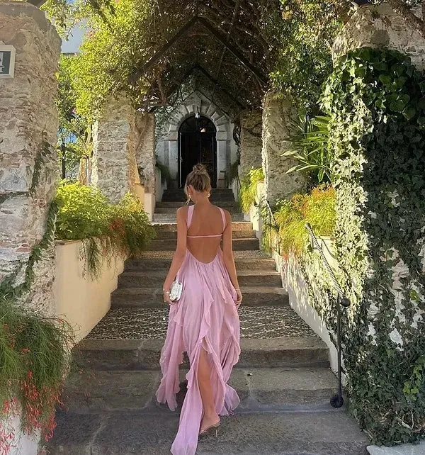 Sarah | Glamorous Ruffled Maxi Dress