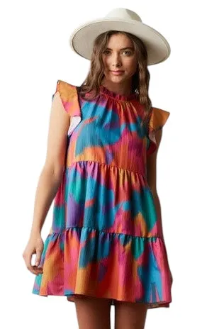 Say No More Print Dress