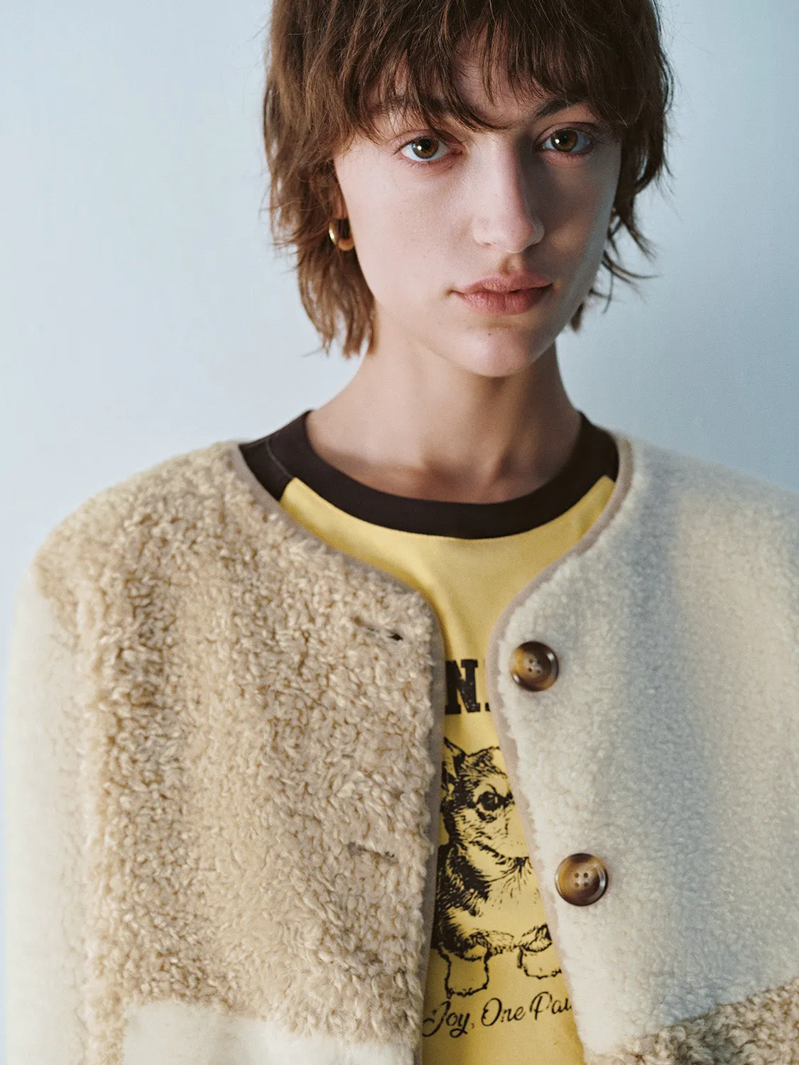 Sherpa Fleece Button Up Jackets