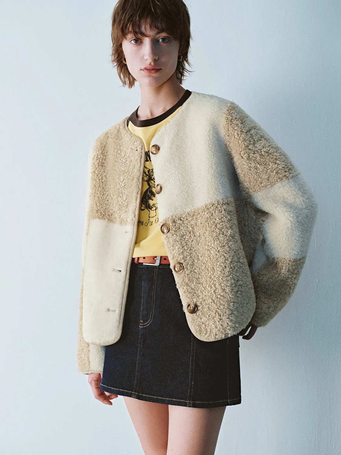 Sherpa Fleece Button Up Jackets