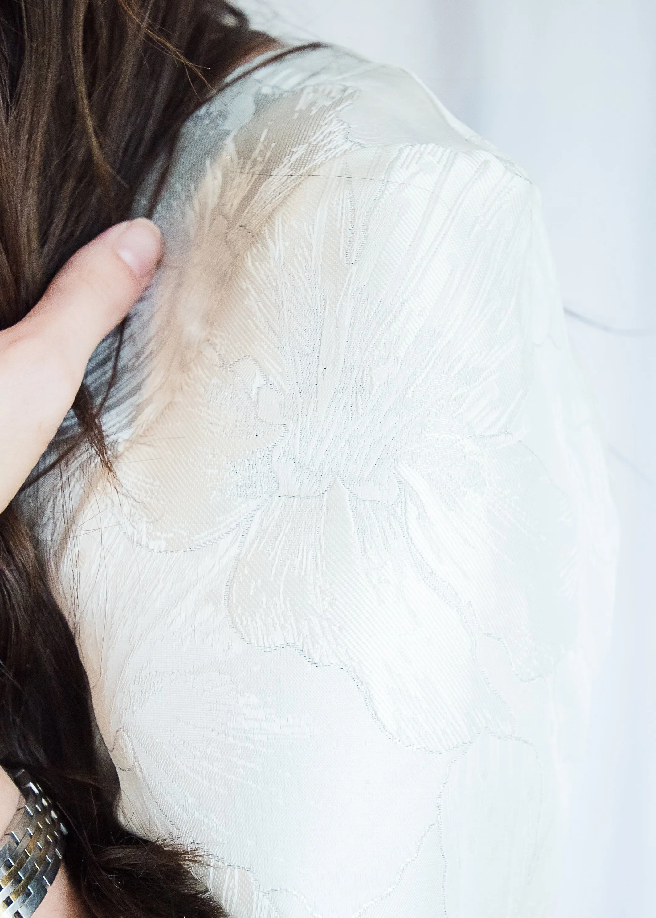 Silver Bells Scallop Blouse