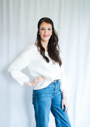 Silver Bells Scallop Blouse