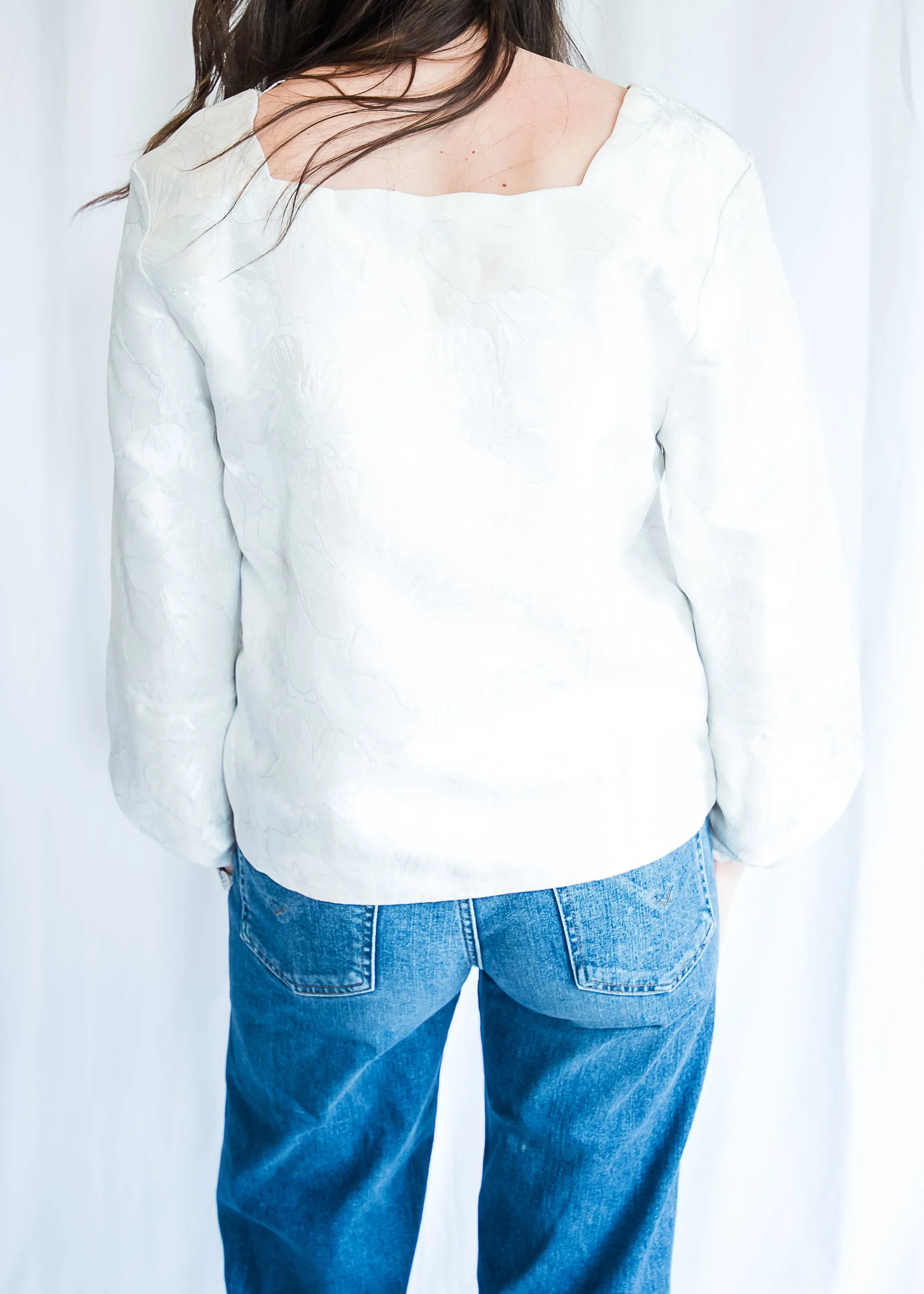 Silver Bells Scallop Blouse