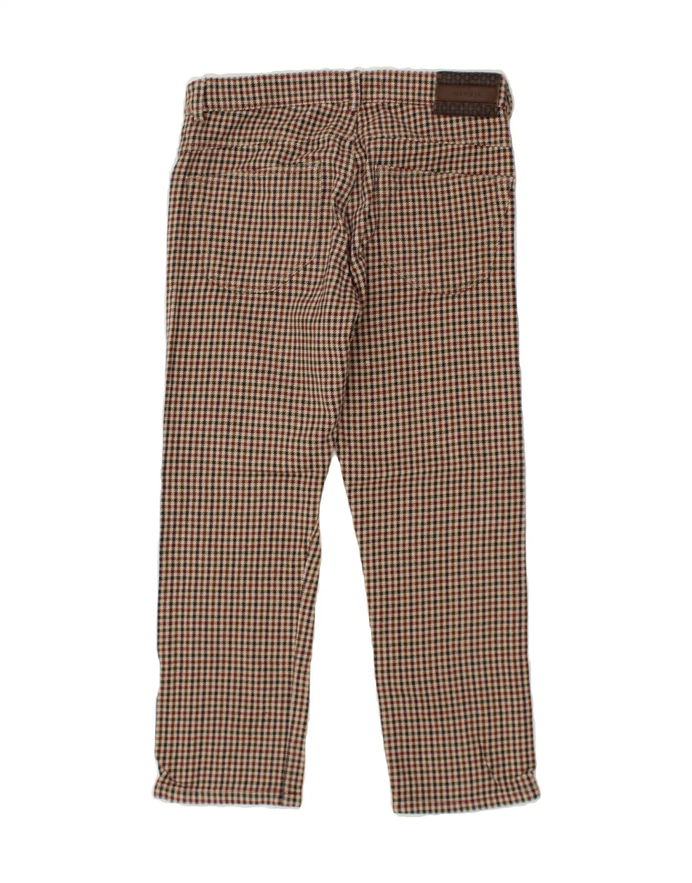 SIVIGLIA Mens Straight Casual Trousers W32 L26 Multicoloured Houndstooth