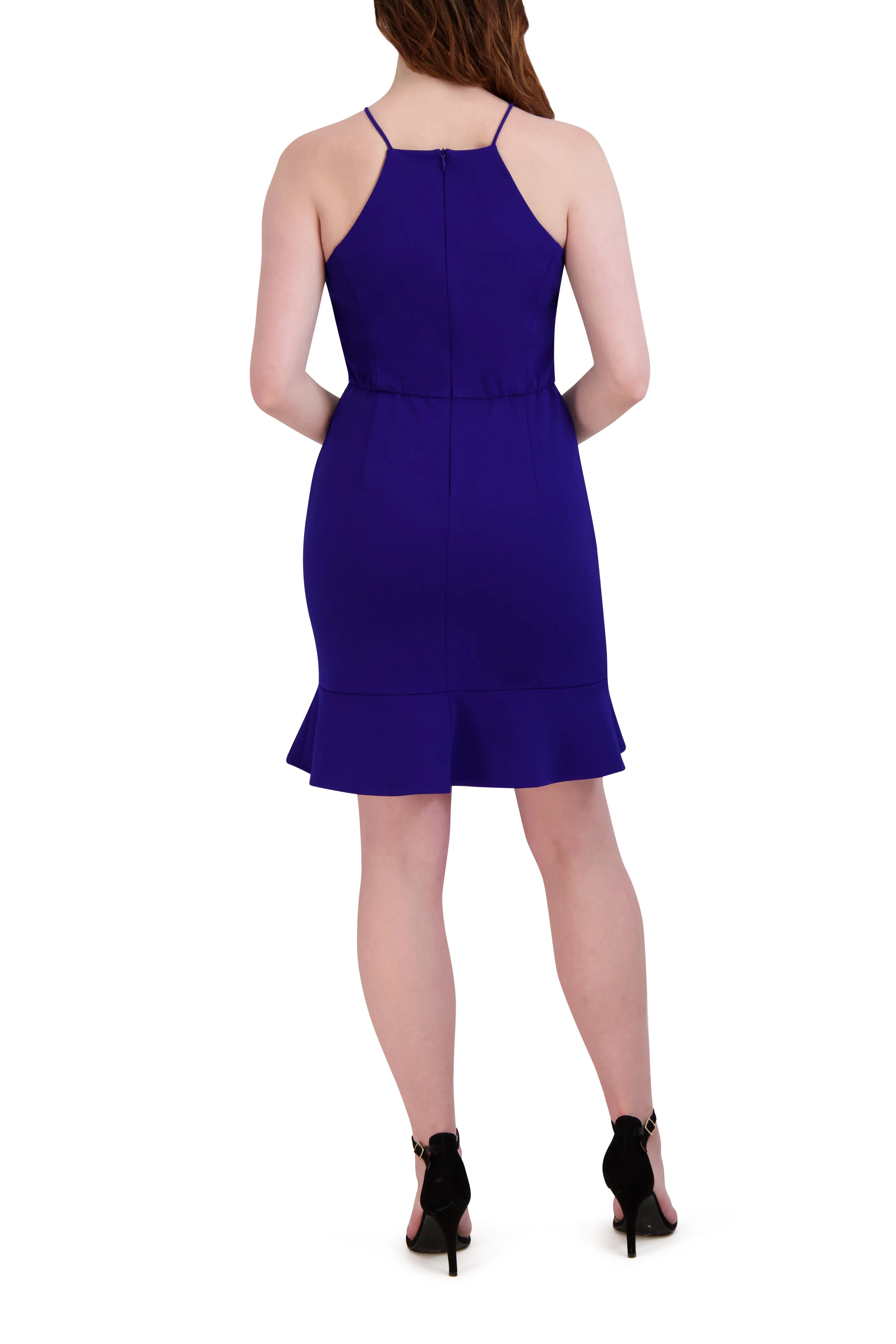 Sleeveless Halter Short Dress