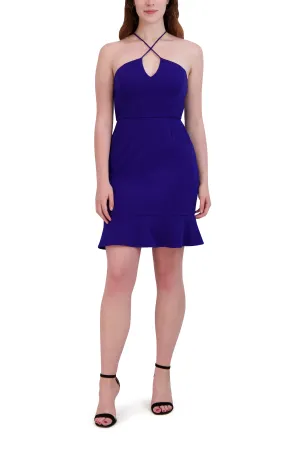 Sleeveless Halter Short Dress