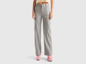 Solid Straight Fit Trousers