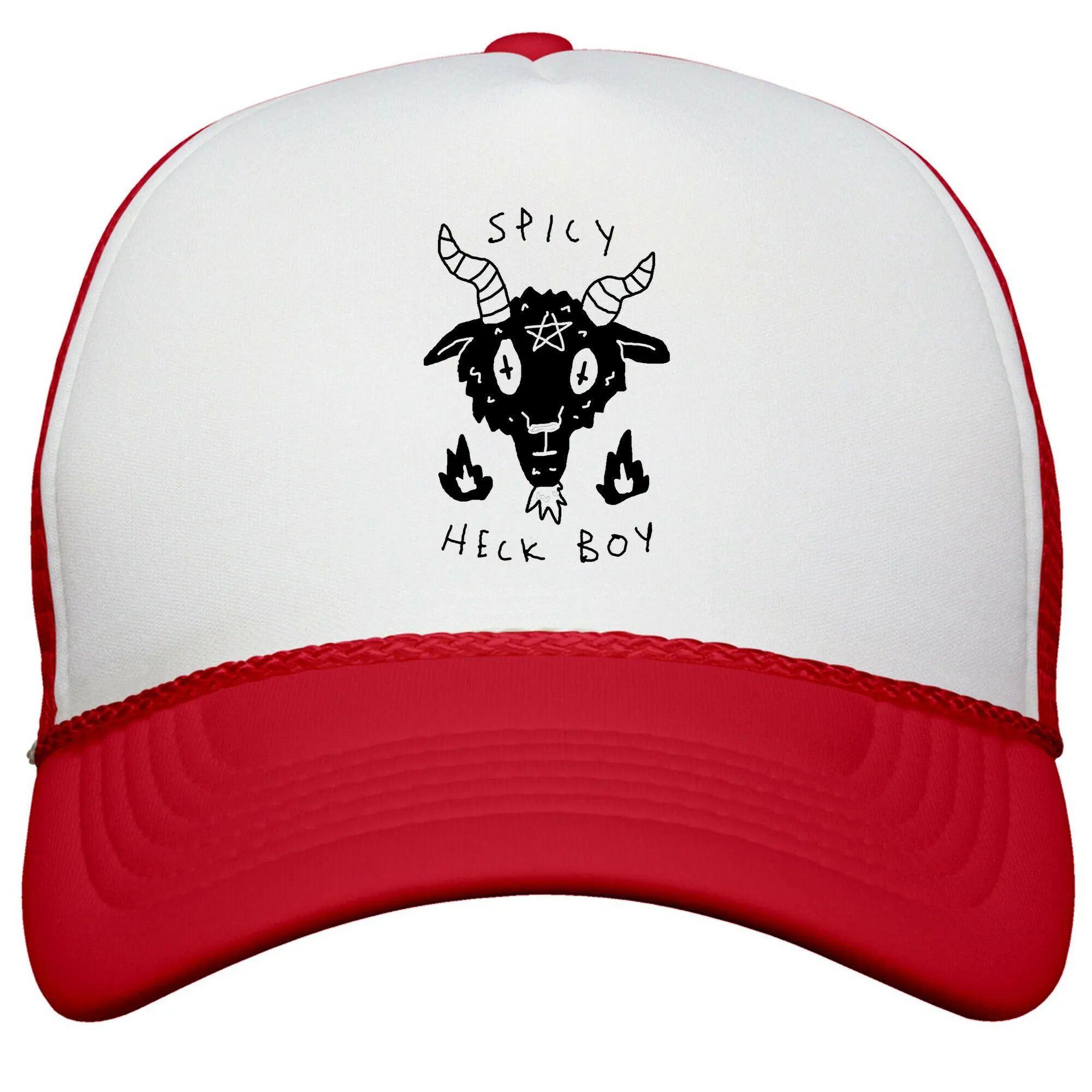Spicy Heck Boy Satan Snapback Trucker Hat