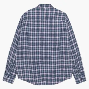 Stussy Plaid Matthew Printed Shirt Navy