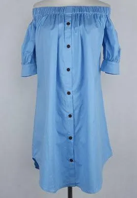Summer Dress Short Sleeve Off Shoulder Woman Ukraine Sundress Casual fashion MINI Women's Dresses