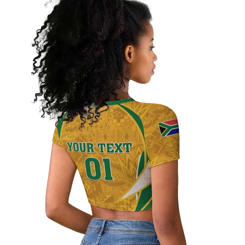 Support Bafana Bafana - South Africa Soccer Raglan Cropped T shirt LT01