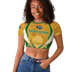 Support Bafana Bafana - South Africa Soccer Raglan Cropped T shirt LT01