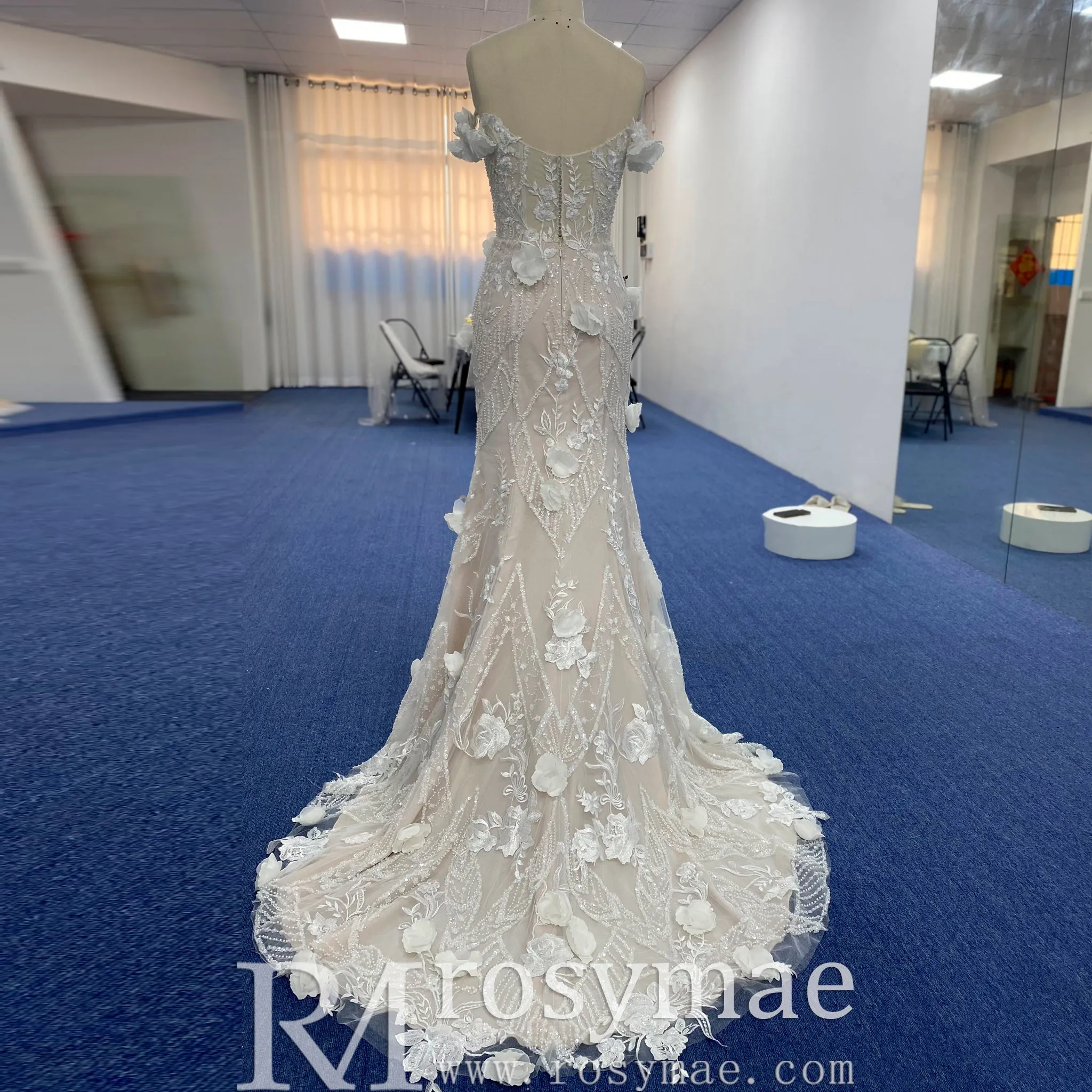 Sweetheart Neckline Princess Fit and Flare Wedding Dress