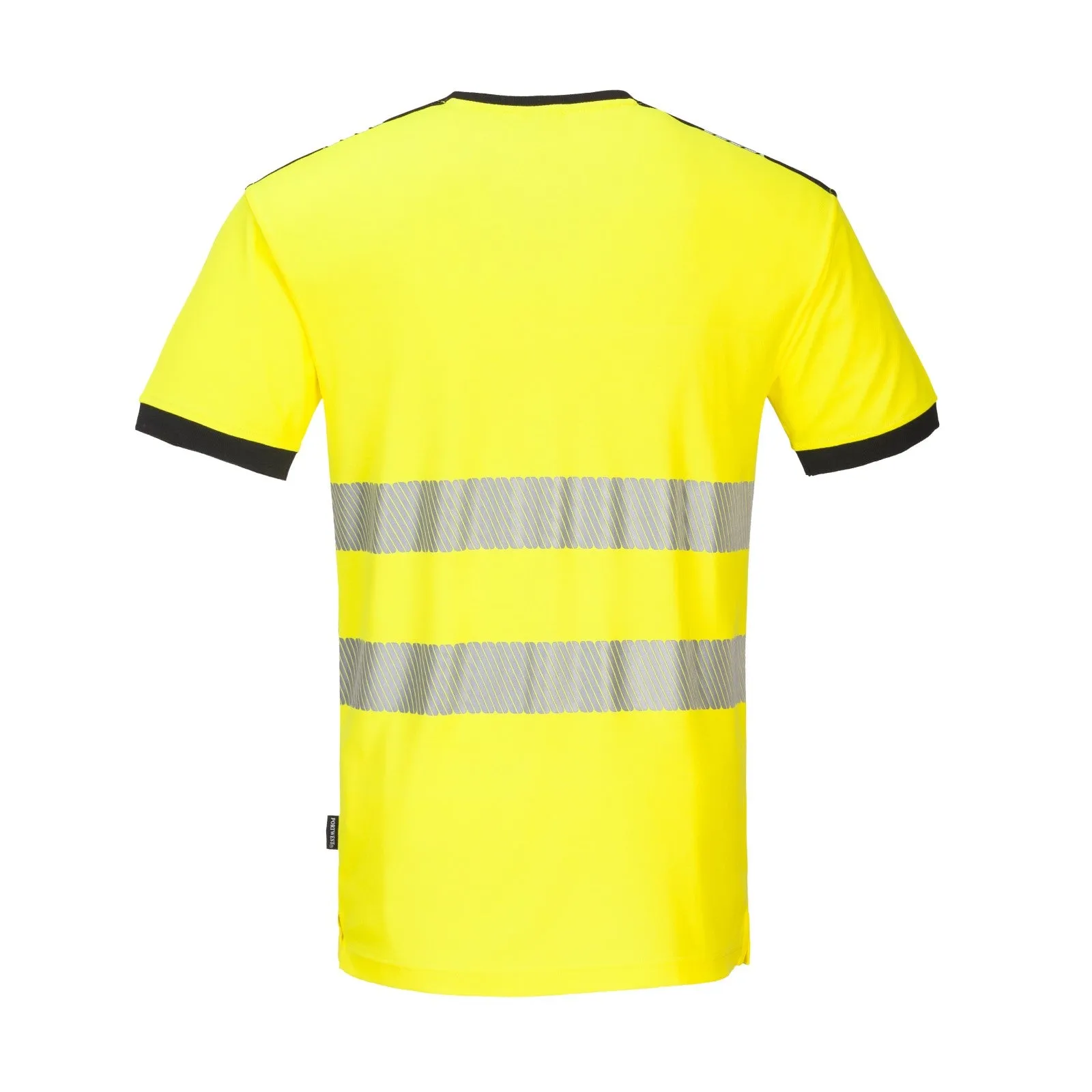 T-Shirt alta visibilità giallo fluo t.S-4XL scollo V PORTWEST PW310