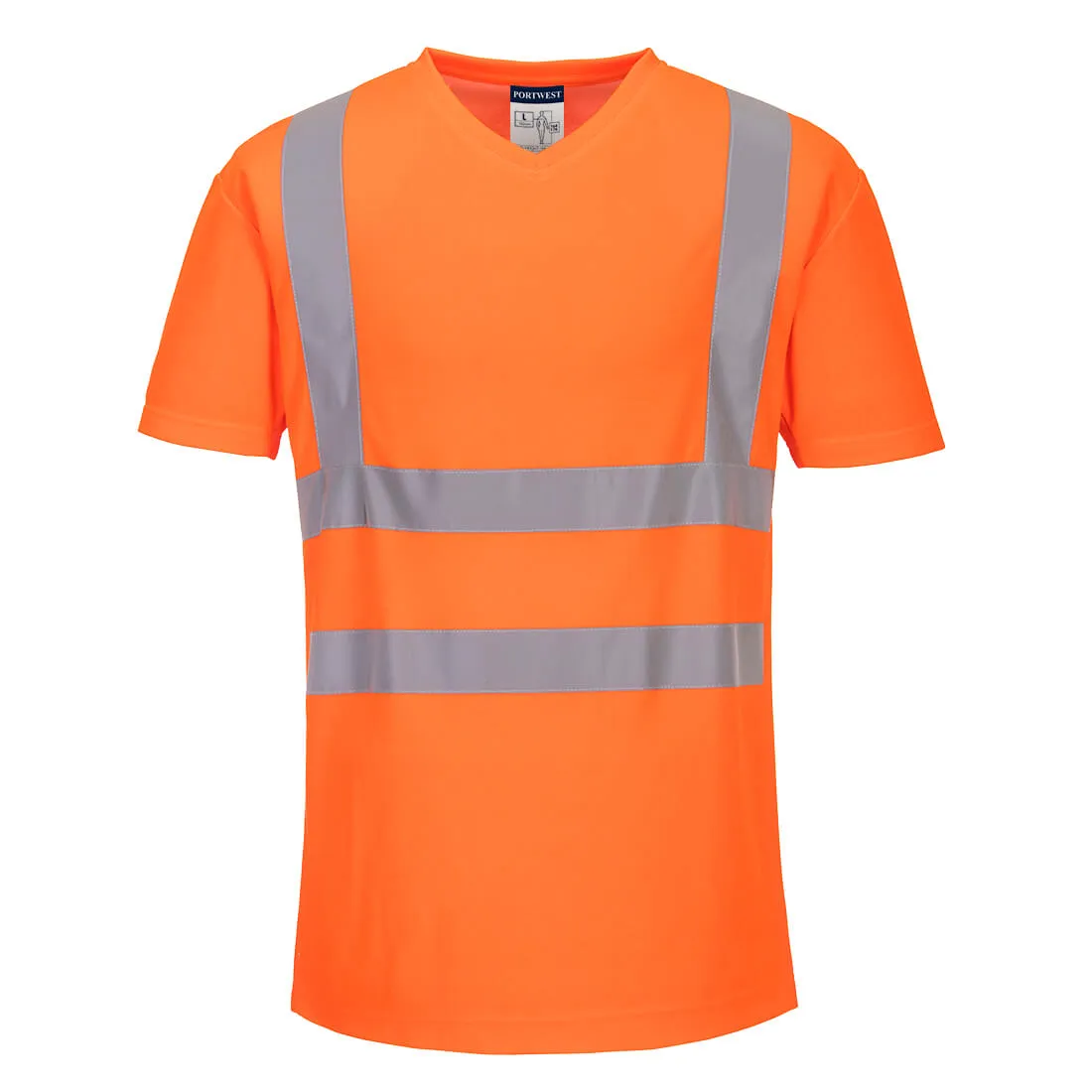 T-shirt con inserti in mesh con scollo a V