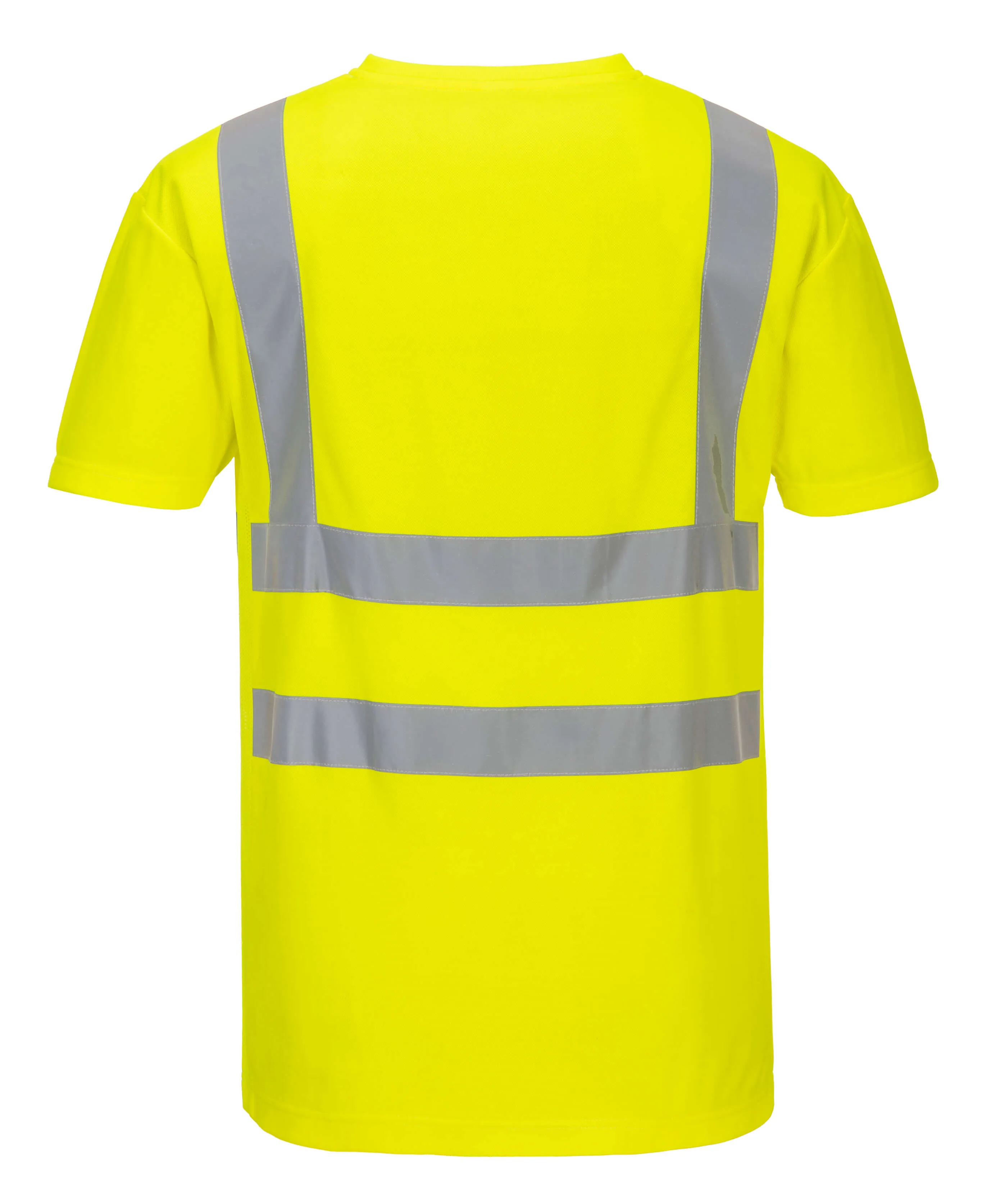 T-shirt con inserti in mesh con scollo a V