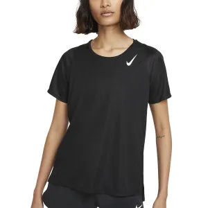 T SHIRT DONNA NIKE DRI-FIT RUN MAGLIA WOMAN RUNNING TEE NERA
