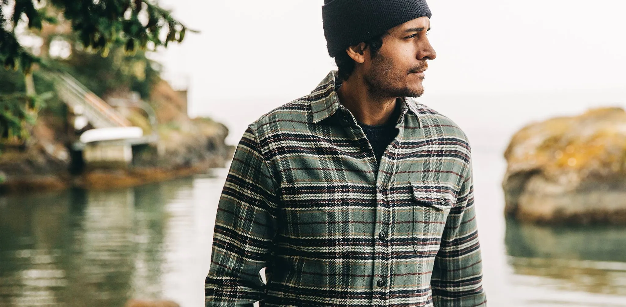 The Crater Shirt in Blue Plaid