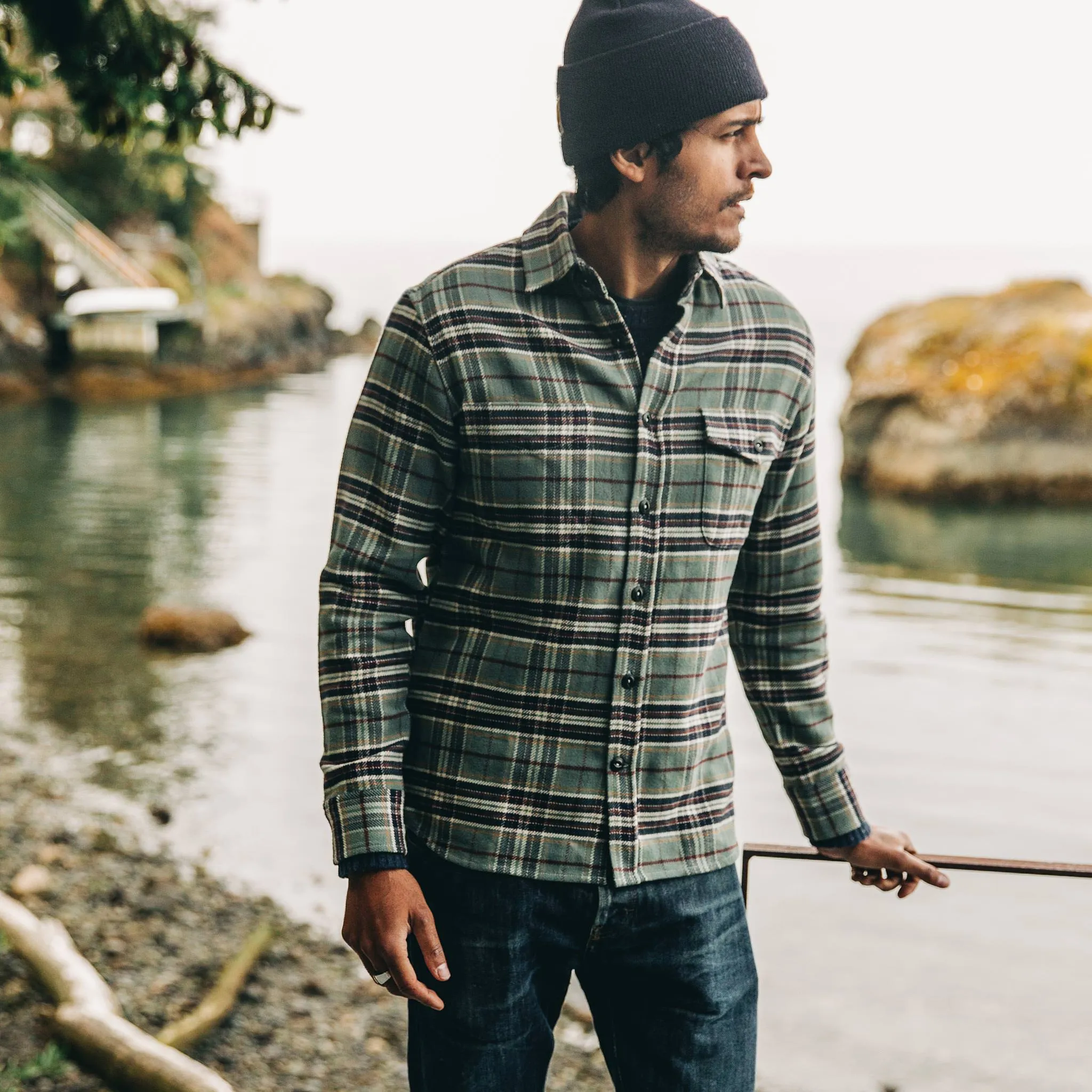 The Crater Shirt in Blue Plaid