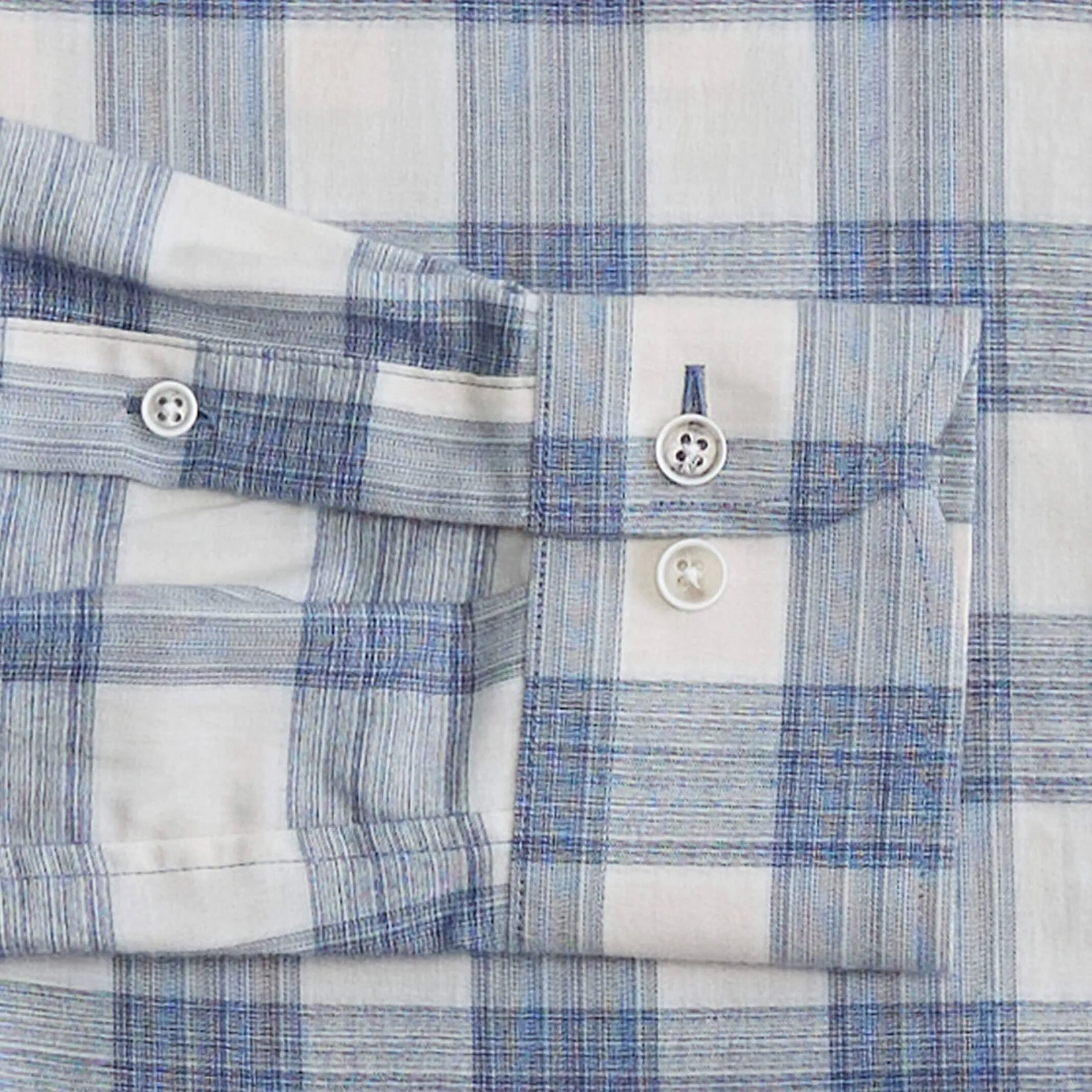 The Steel Blue Albini Wentz Plaid Custom Shirt