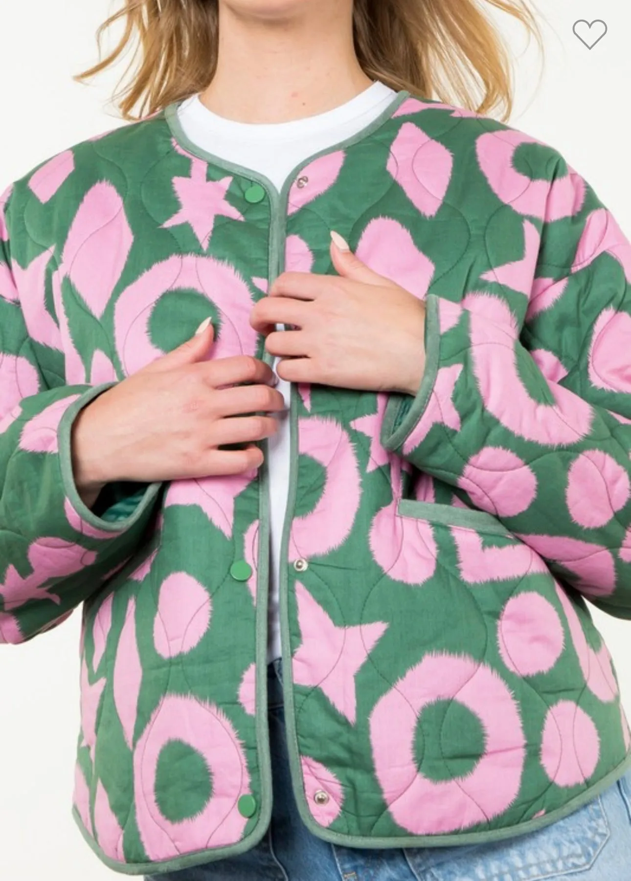 THML Green & Pink Quilted Jacket