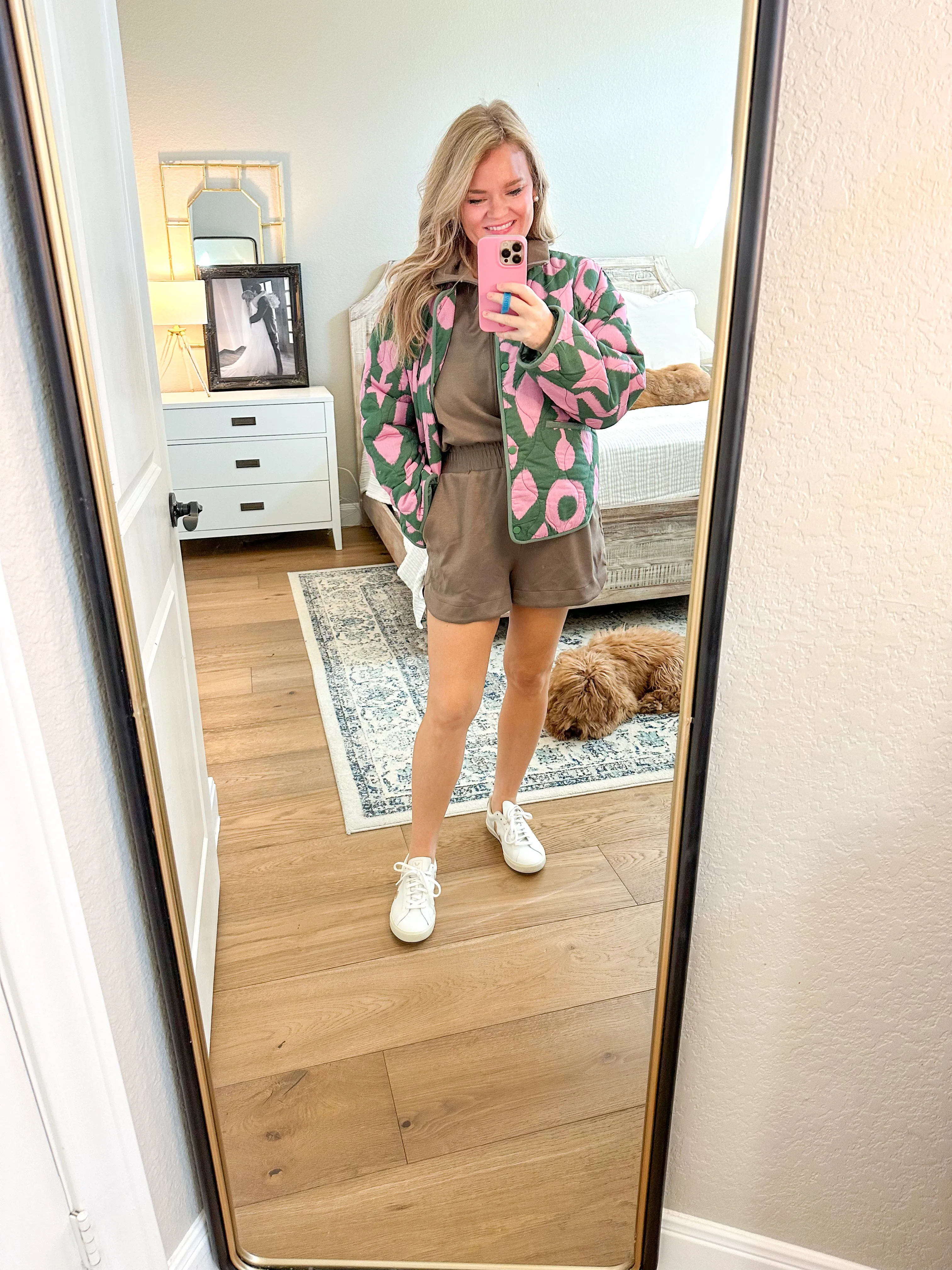 THML Green & Pink Quilted Jacket