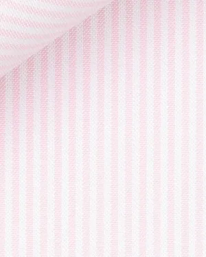Thomas Mason Pink University Stripe American Oxford Cloth