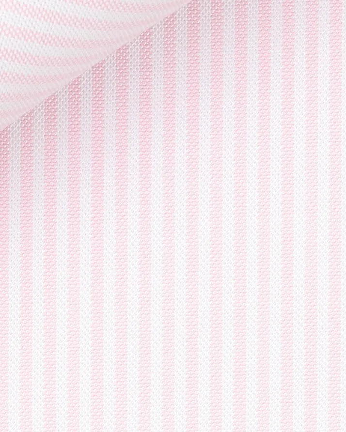 Thomas Mason Pink University Stripe American Oxford Cloth