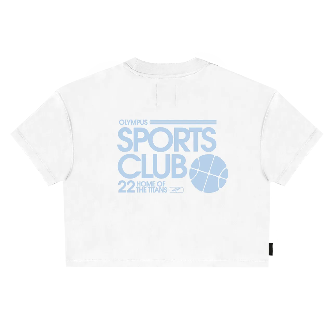 Titan Olympus Sports Club Cropped Short-Sleeve Tee - White