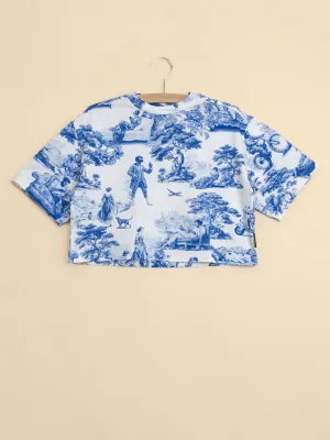 Toile De Modern Joy Cropped T-Shirt Kids