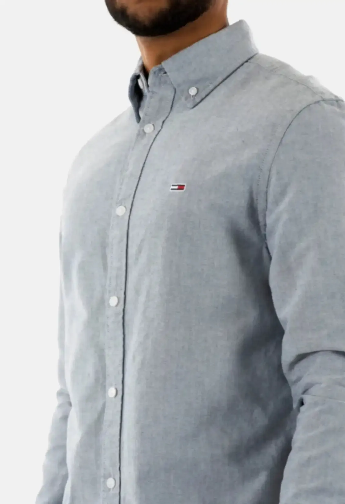 Tommy Jeans Mens Oxford Shirt Dark Night Navy