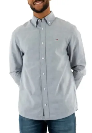 Tommy Jeans Mens Oxford Shirt Dark Night Navy