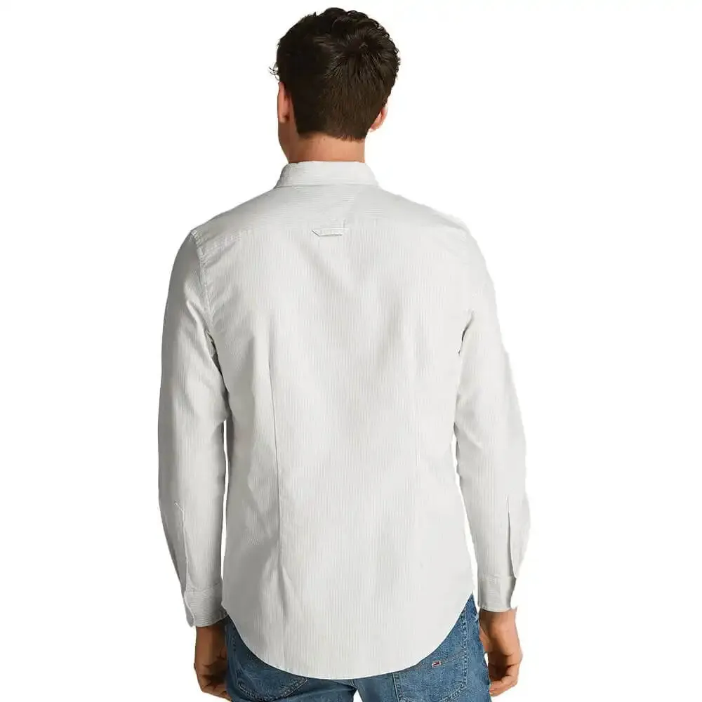 Tommy Jeans Mens Slim Oxford Shirt Sweet Blue Stripe