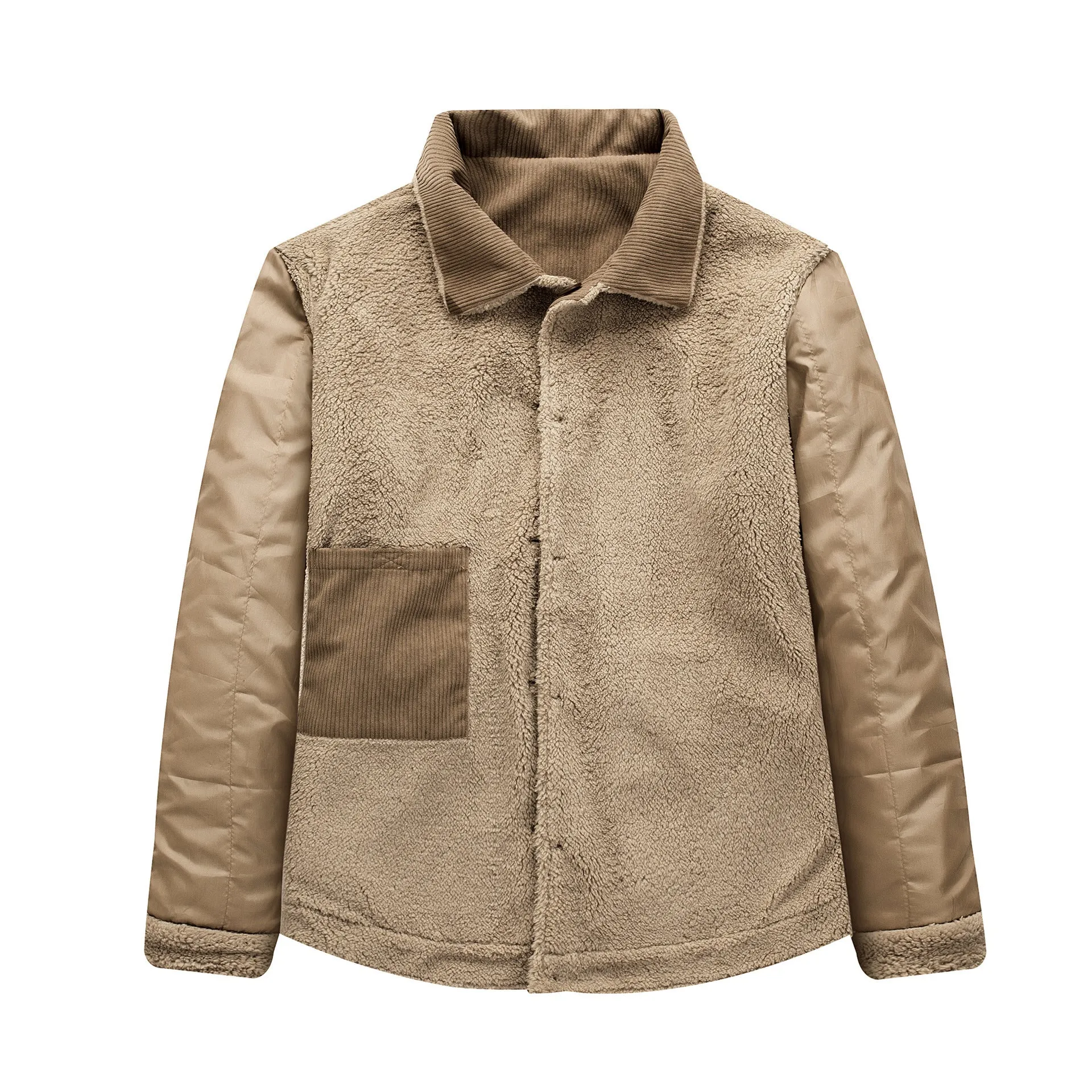 Toog | Doppelseitige Herren-Cordjacke mit Sherpa-Futter