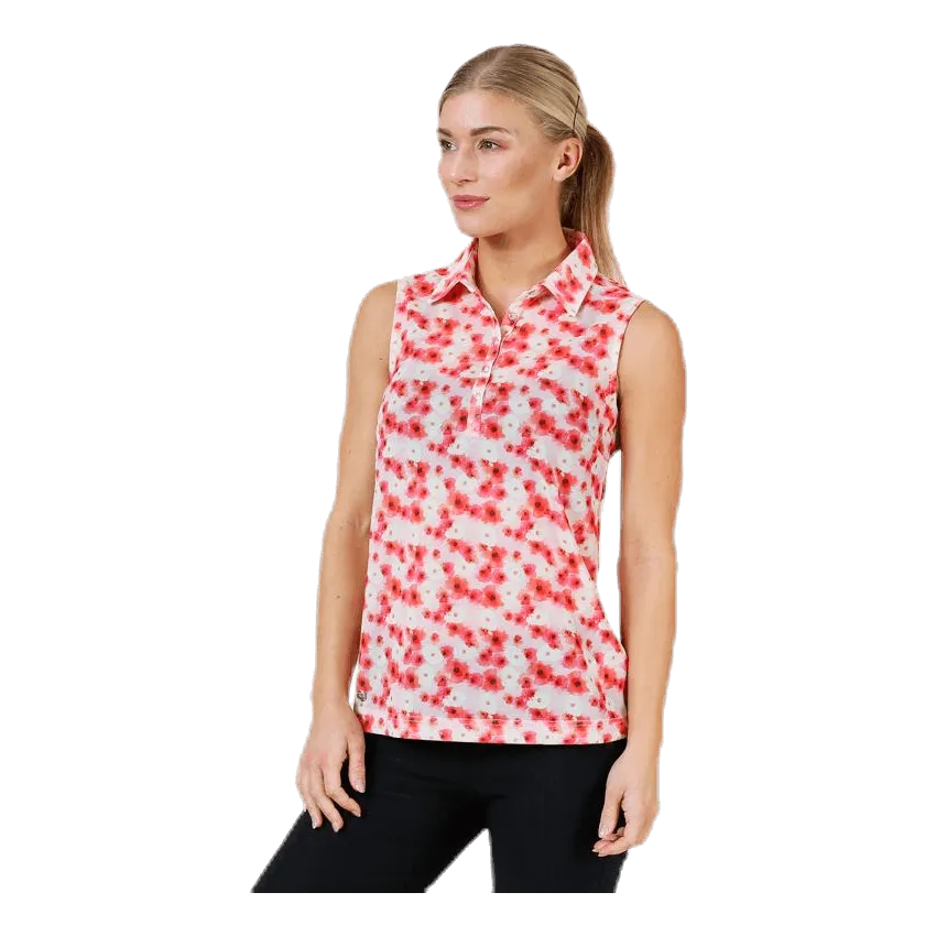 Tori Mesh SL Polo Shirt Pink